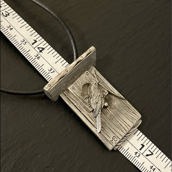Large Birdhouse Pewter Necklace Bird Nesting by Marjolein Bastin - Picture 11 of 13